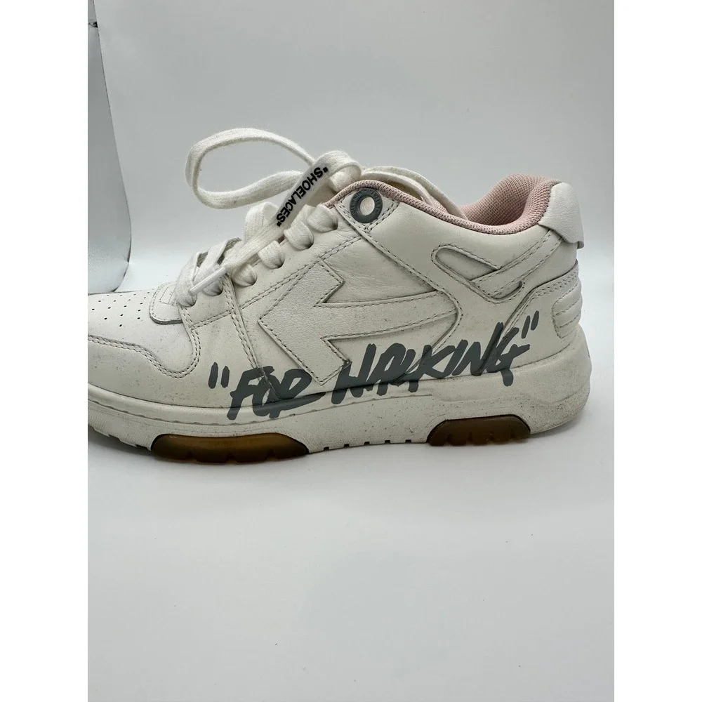 Off-White Kids Out Of Office White‎ Pink For Walking Sneakers Zip Tie Tag